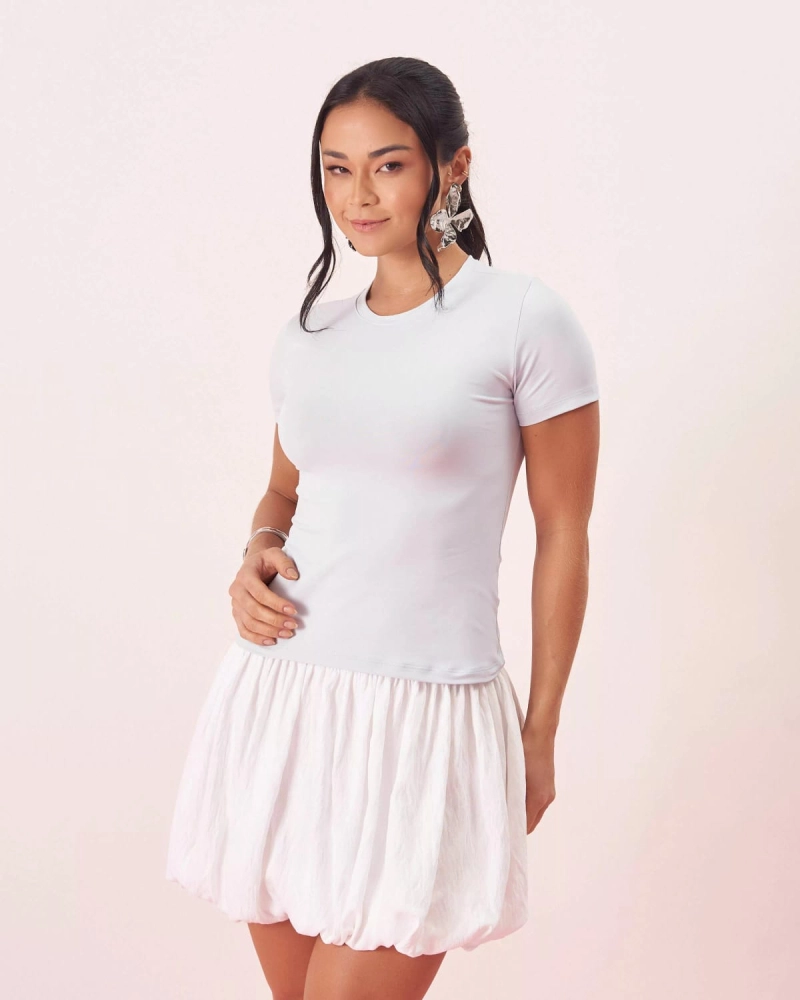 Produto - Blusa Coqueta Manga Curta Feminia Branca
