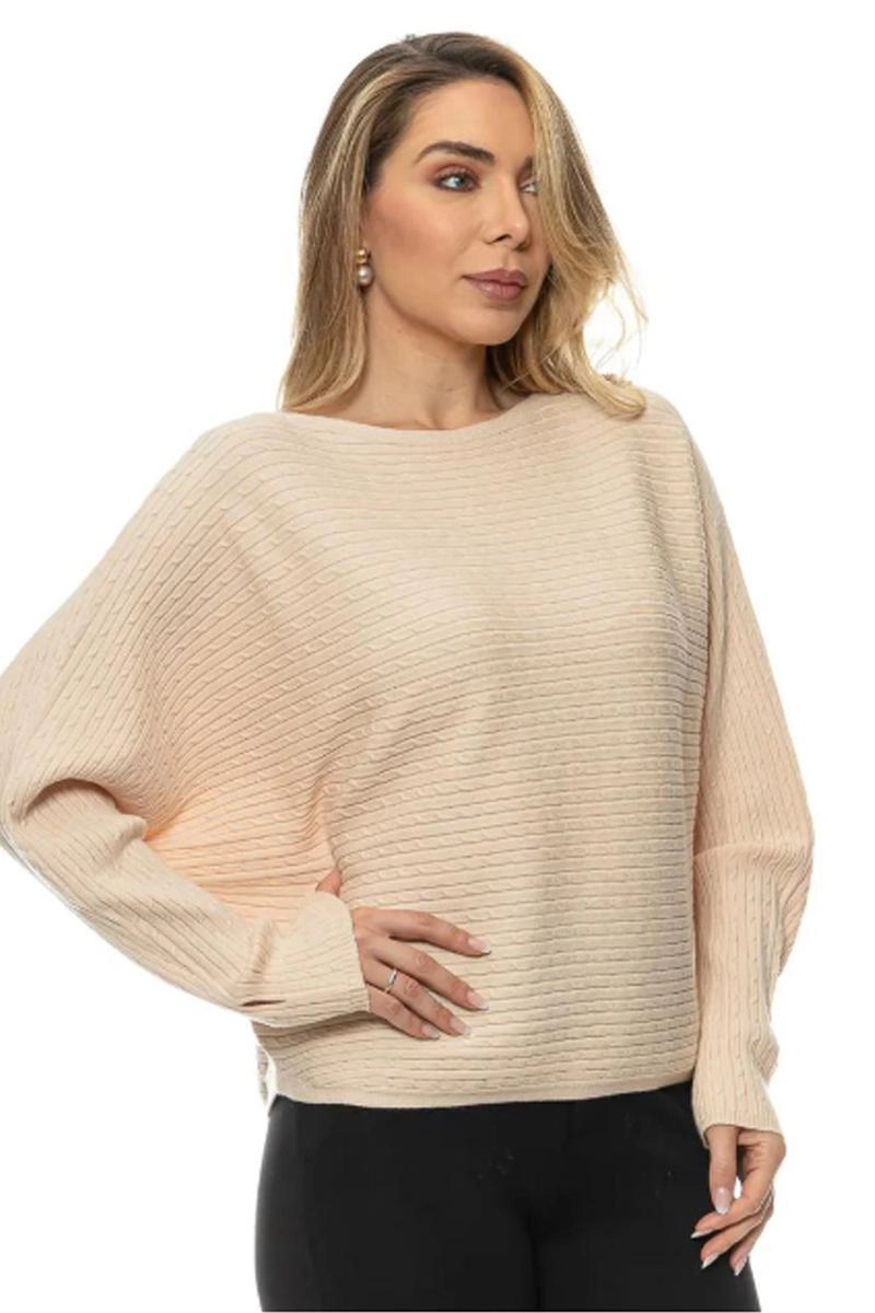 Blusa Crocker Tricot Manga Morcego Feminina