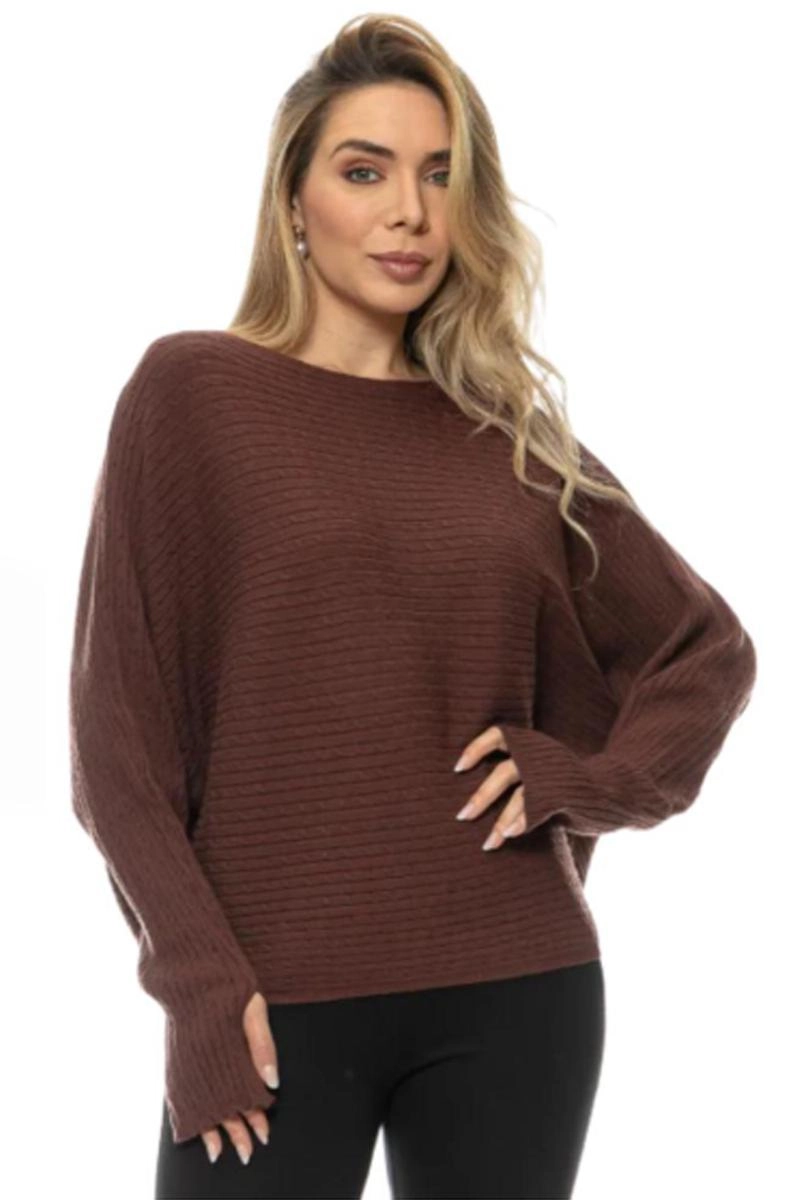 Blusa Crocker Tricot Manga Morcego Feminina