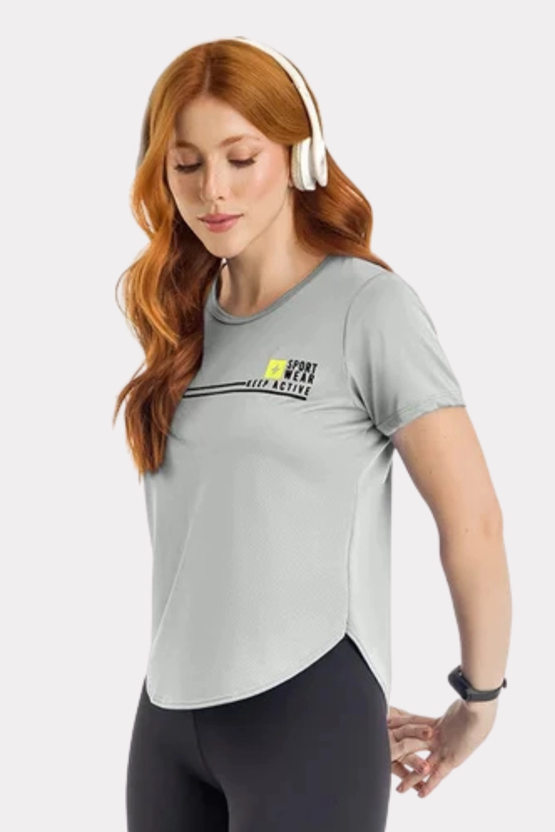 Produto - Blusa Endorfina Dry Fit Estampa Sport Wear Feminina Cinza 