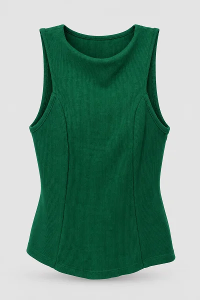Blusa Feminina Cropped Canelada Produto Blusa Feminina Cropped Canelada