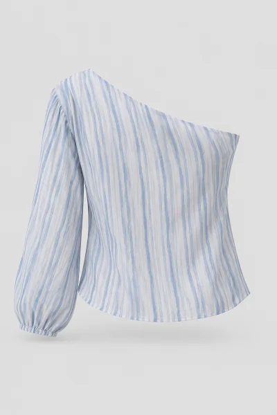 Blusa Feminina Gabip Um Ombro Só Azul Produto Blusa Feminina Gabip Um Ombro Só Azul