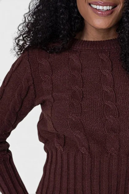 Blusa Feminina Modal Cropped Sea Brazil Café Produto Blusa Feminina Modal Cropped Sea Brazil Café