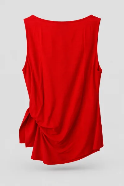 Produto Blusa Feminina Rayon Assimétrica Gabip Vermelha
