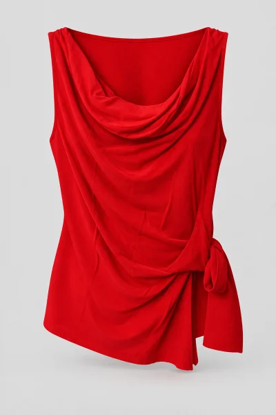 Produto Blusa Feminina Rayon Assimétrica Gabip Vermelha