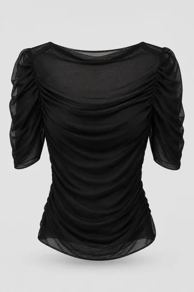 Blusa Feminina Tule Franzido Gabip Produto Blusa Feminina Tule Franzido Gabip