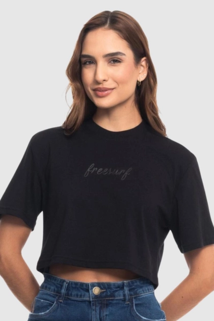 Produto - Blusa FreeSurf Cropped Feminino Preto 