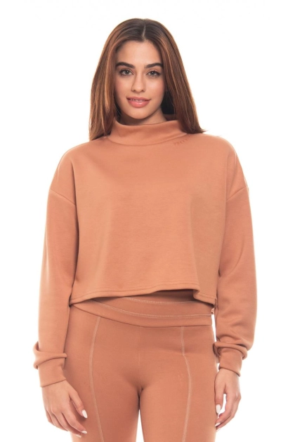 Blusa FreeSurf Manga Longa Moletinho Feminino Caqui Produto Blusa FreeSurf Manga Longa Moletinho Feminino Caqui