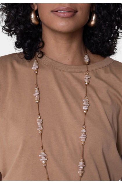 Blusa Gabip Manga Curta Feminina Baunilha Produto Blusa Gabip Manga Curta Feminina Baunilha