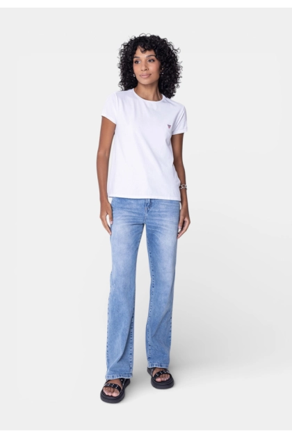 Produto - Blusa Guess Triangulo Manga Curta Branca