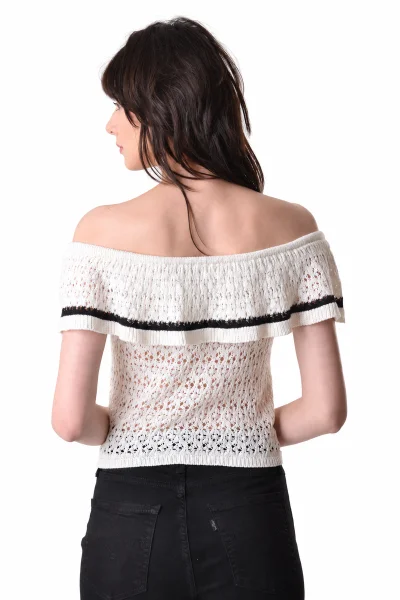 Produto Blusa Kiwito Feminina Manga Curta Ciganinha Tricot Reggla