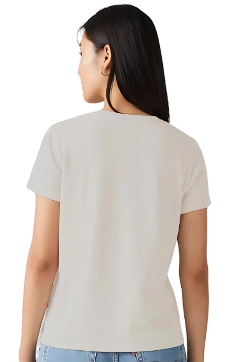 Blusa Levis Manga Curta Feminina Bege