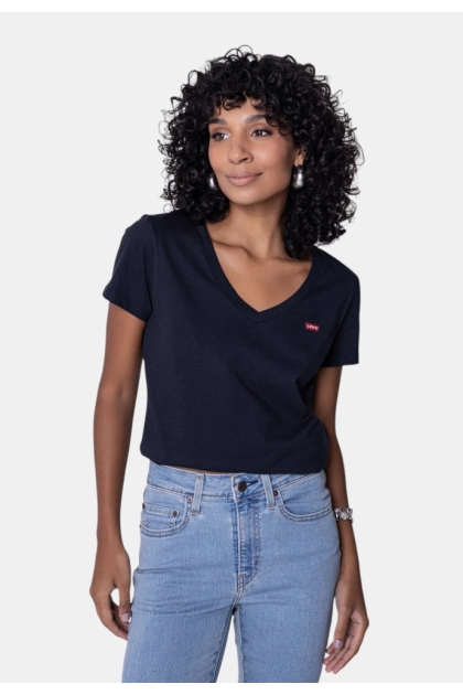 Blusa Levis Manga Curta Gola V Feminina