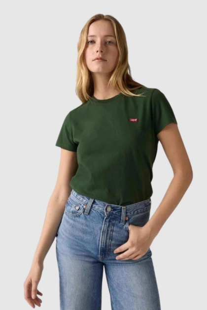 Produto - Blusa Levis Manga Curta Perfect Tee Feminino Verde Escuro 