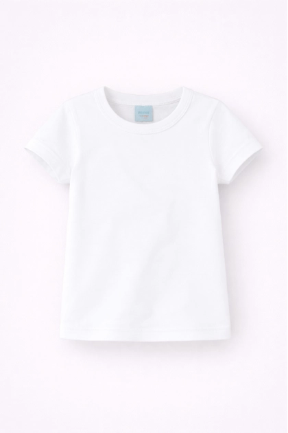 Blusa Malwee Bebê Feminina Manga Curta Cotton Branca Produto Blusa Malwee Bebê Feminina Manga Curta Cotton Branca