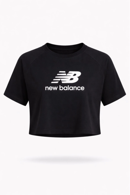 Produto - Blusa New Balance Cropped Essentials Feminina Preta