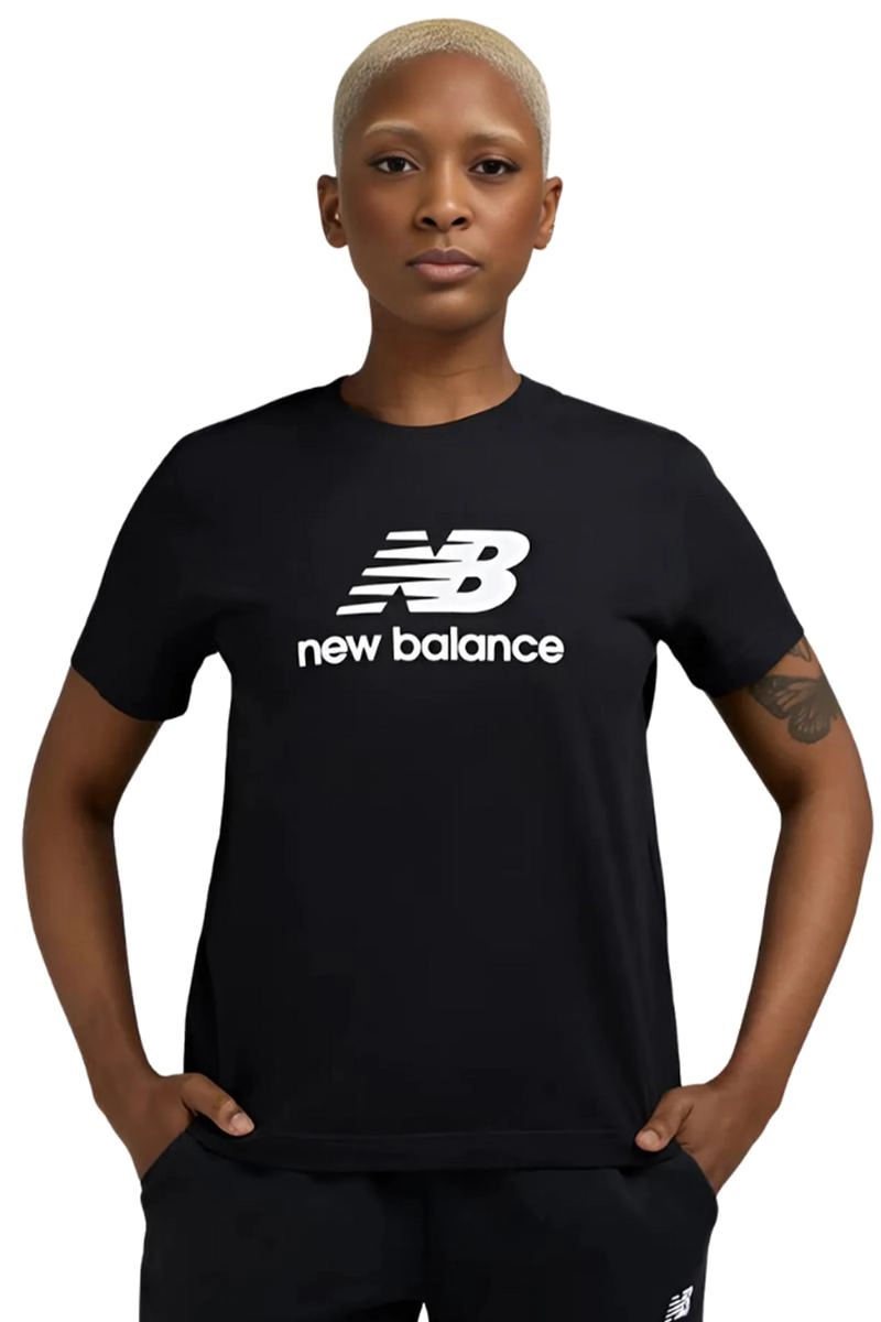 Blusa New Balance Essential Jersey Logo Tee Feminina Preta
