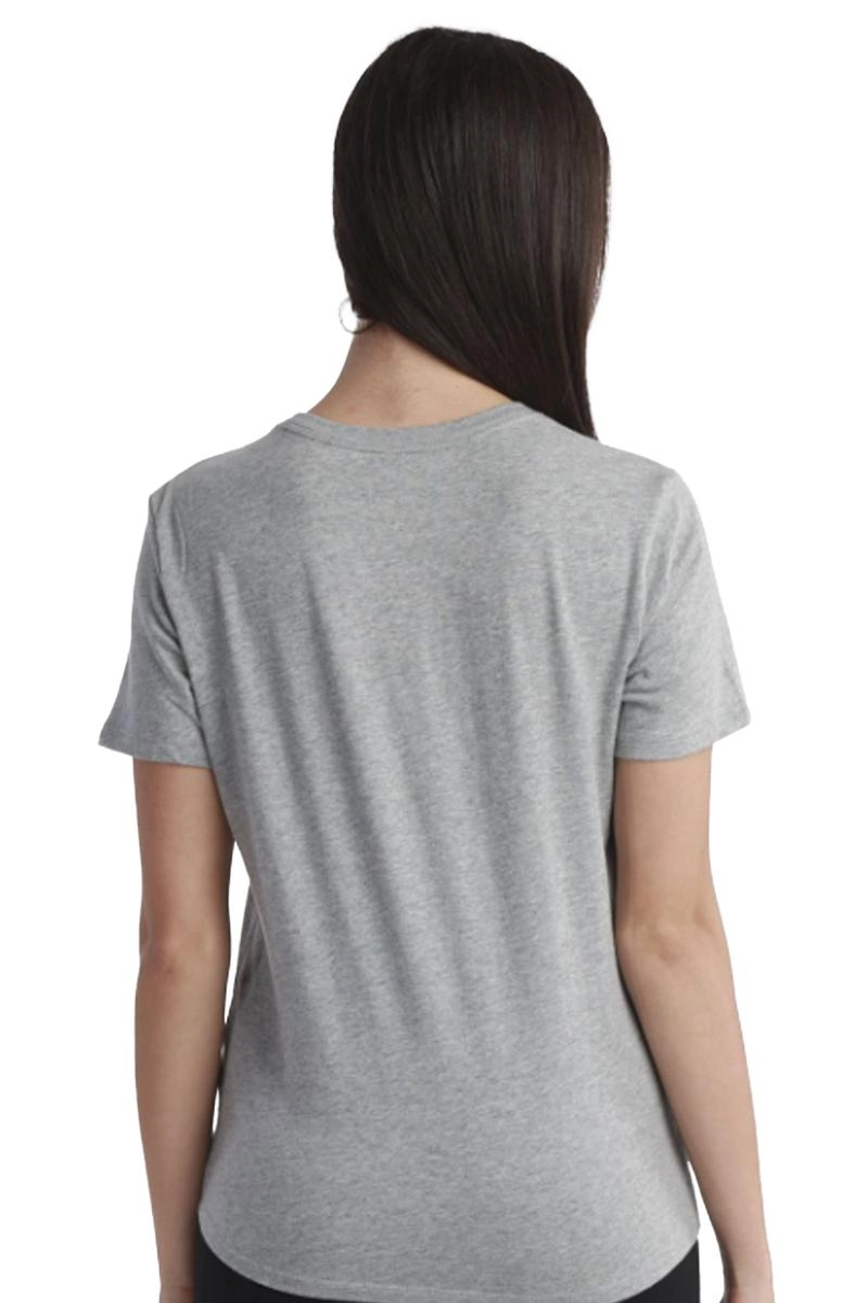 Blusa Nike Manga Curta Alongada Tee Club Feminina Cinza