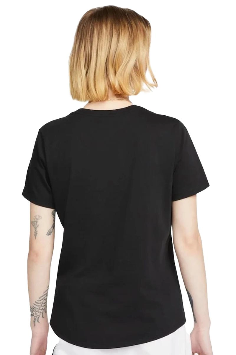 Blusa Nike Manga Curta Alongada Tee Club Feminina Preta