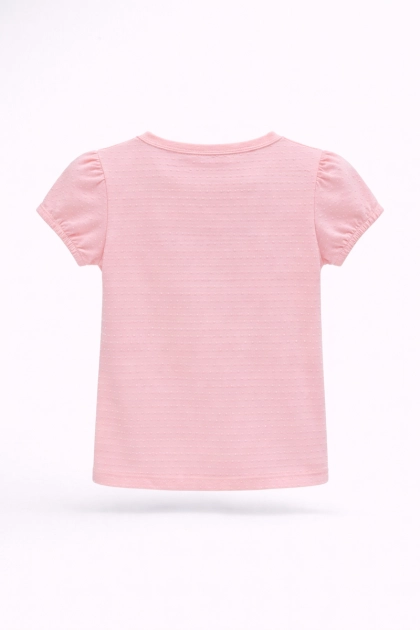 Produto Blusa Pulla Bulla Manga Curta Infantil Feminina Rosê