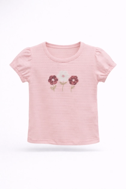 Produto Blusa Pulla Bulla Manga Curta Infantil Feminina Rosê