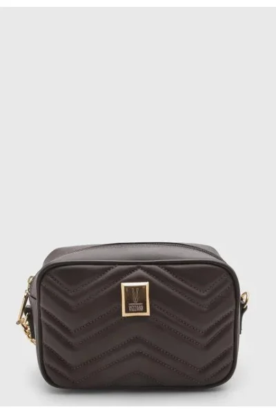 Bolsa Feminina Vizzano Chevron Marrom com Alça Transversal Produto Bolsa Feminina Vizzano Chevron Marrom com Alça Transversal