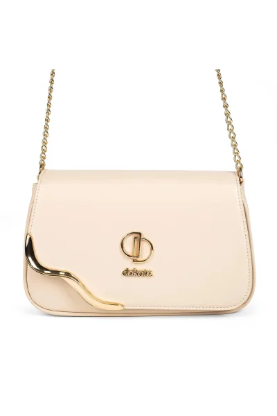 Bolsa Feminina Dakota Transversal com Corrente Bege Tule Produto Bolsa Feminina Dakota Transversal com Corrente Bege Tule