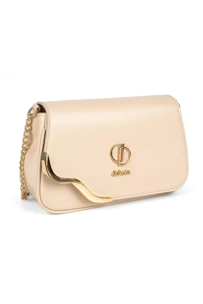 Bolsa Feminina Dakota Transversal com Corrente Bege Tule Produto Bolsa Feminina Dakota Transversal com Corrente Bege Tule
