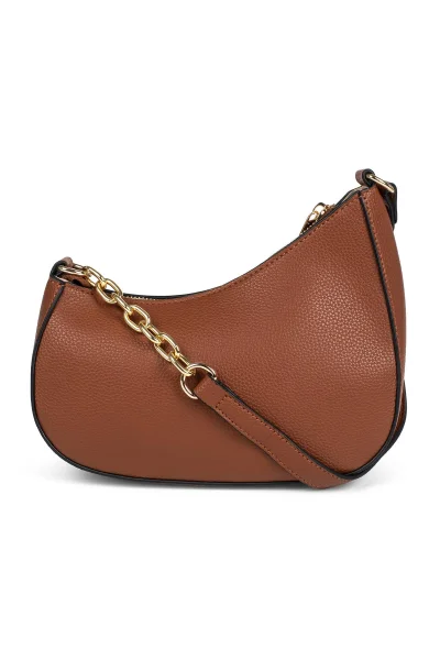 Produto Bolsa Feminina Dakota de Ombro Castanho com Detalhes Metalizados