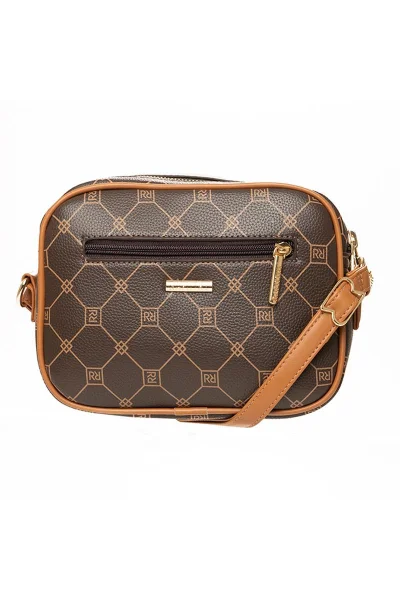 Mini Bolsa Feminina Rafitthy Transversal Monograma Marrom Produto Mini Bolsa Feminina Rafitthy Transversal Monograma Marrom