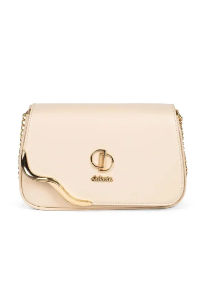 Bolsa Feminina Dakota Transversal com Corrente Bege Tule Produto Bolsa Feminina Dakota Transversal com Corrente Bege Tule