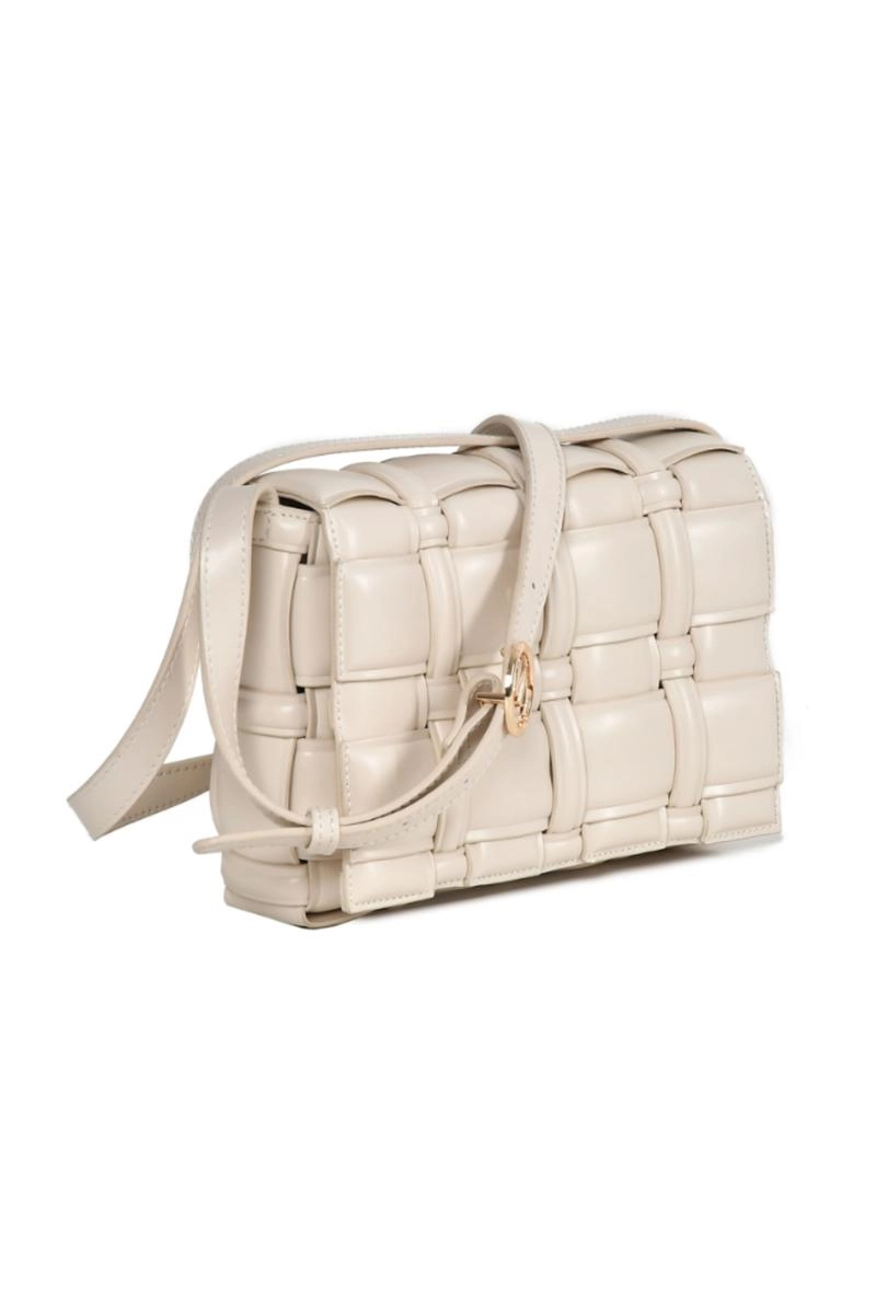 Bolsa Via Marte Tiracolo Trançada Feminina Off White