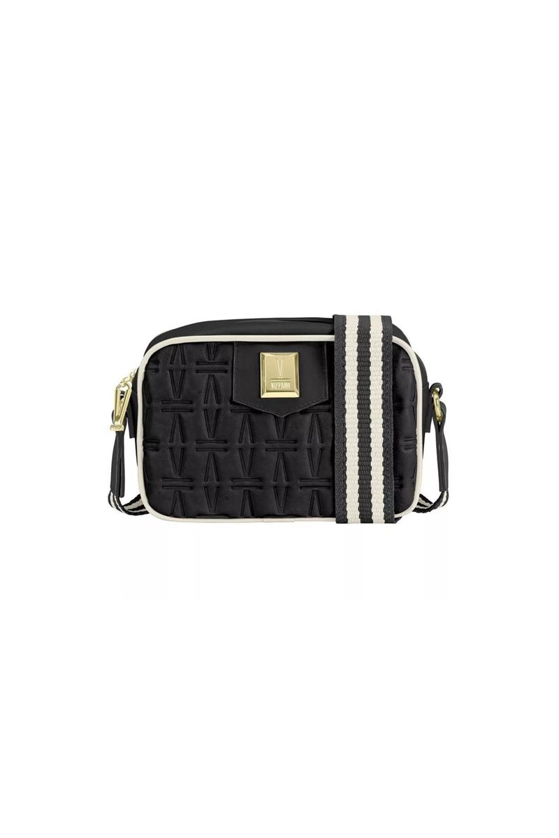 Bolsa Vizzano Tag Logo Transversal Feminina Preta