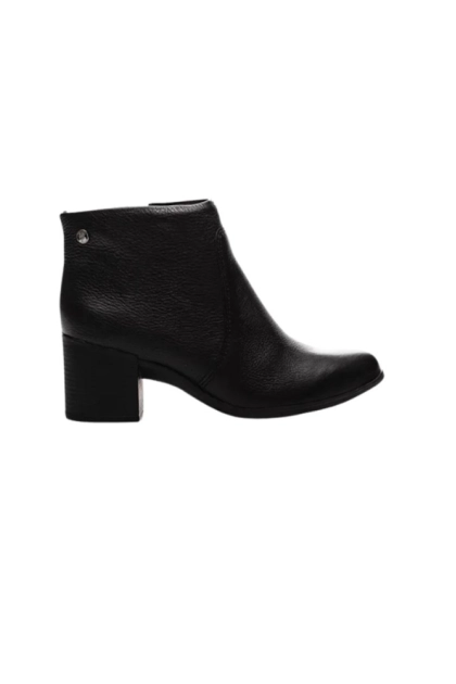 Produto - Bota Bottero Cano Baixo Couro Burnish Feminina Preta