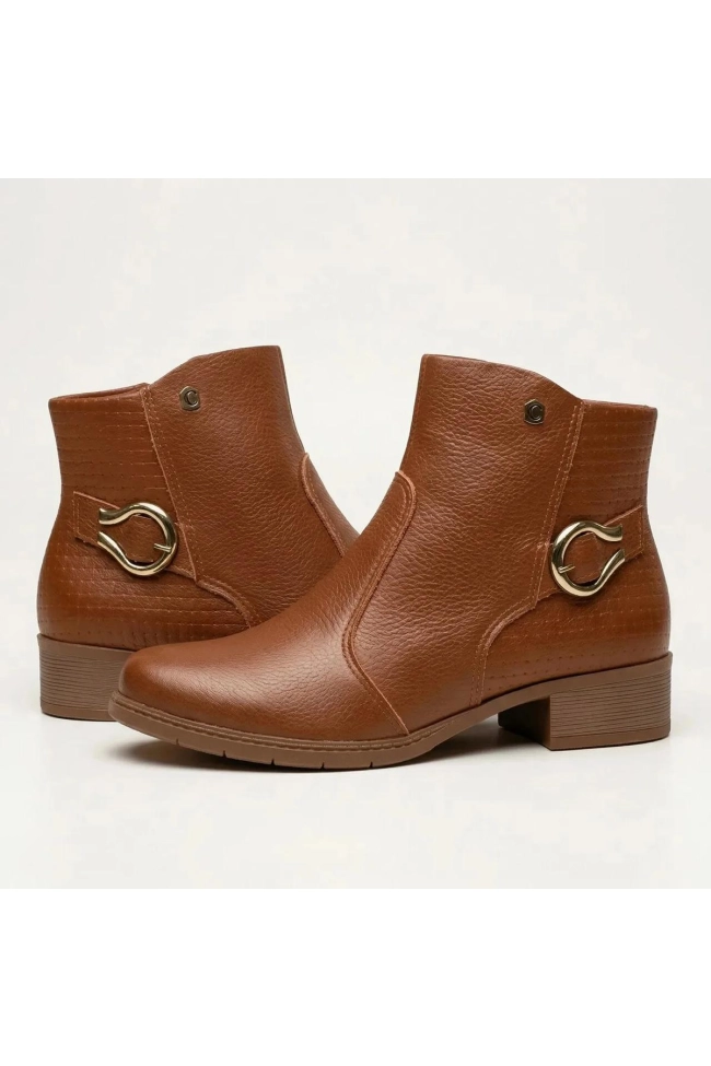 Produto Bota Campesi Feminino Mascavo Couro Design Moderno Marrom