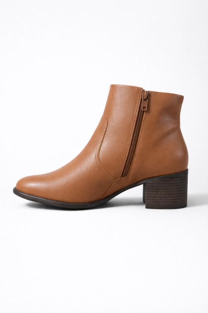 Bota Comfortflex Cano Curto Feminina Marrom Whisky Produto Bota Comfortflex Cano Curto Feminina Marrom Whisky