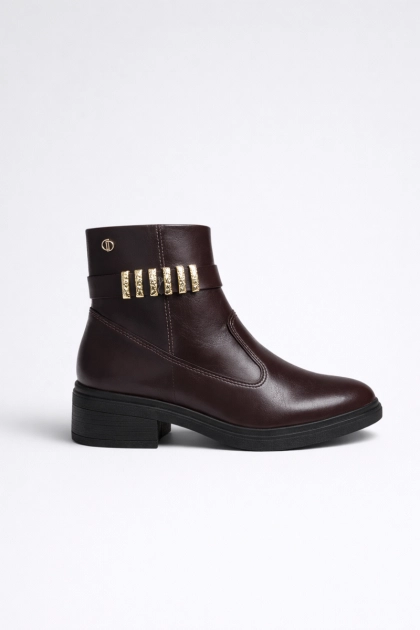 Bota Dakota Cano Curto Salto Bloco Feminina Marrom Produto - Bota Dakota Cano Curto Salto Bloco Feminina Marrom