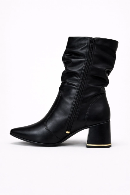Produto Bota Dakota Slouch Cano Médio Salto Bloco Feminina Preta