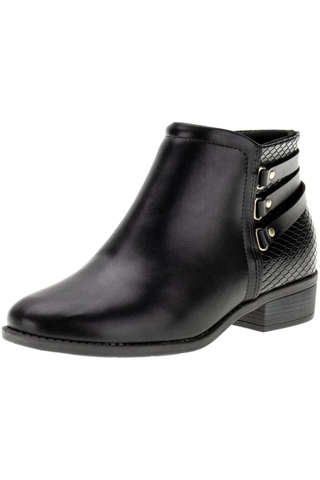 Bota Feminina Cano Baixo Preto Modare Produto Bota Feminina Cano Baixo Preto Modare