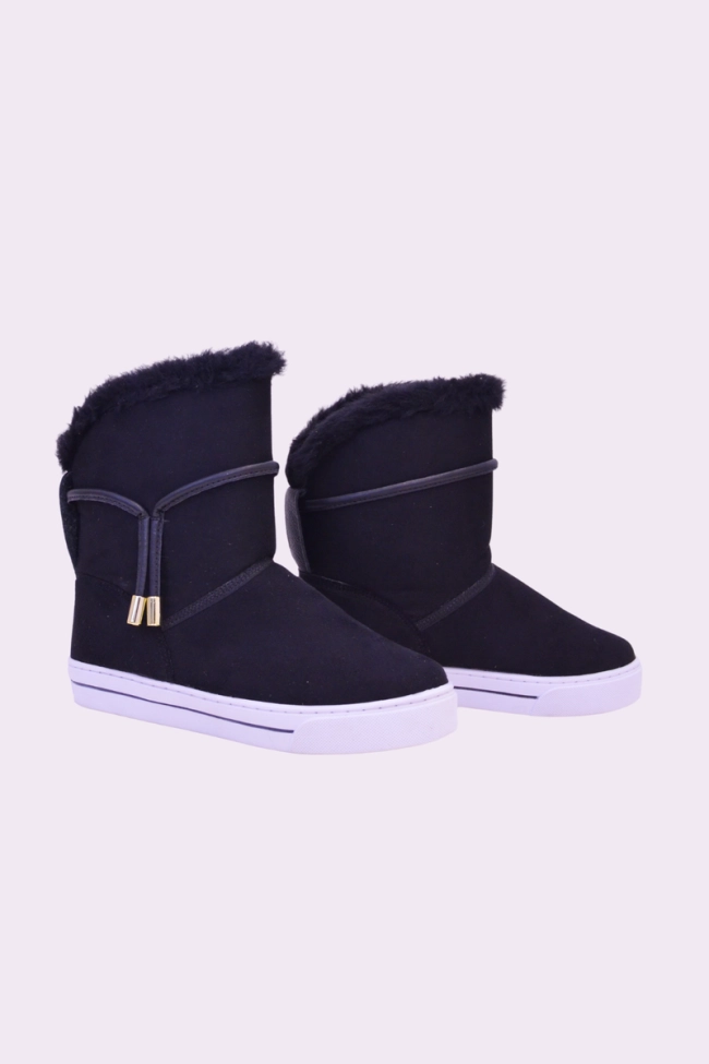 Bota Gabip Sola De Tênis Feminina Suede Preta Produto Bota Gabip Sola De Tênis Feminina Suede Preta