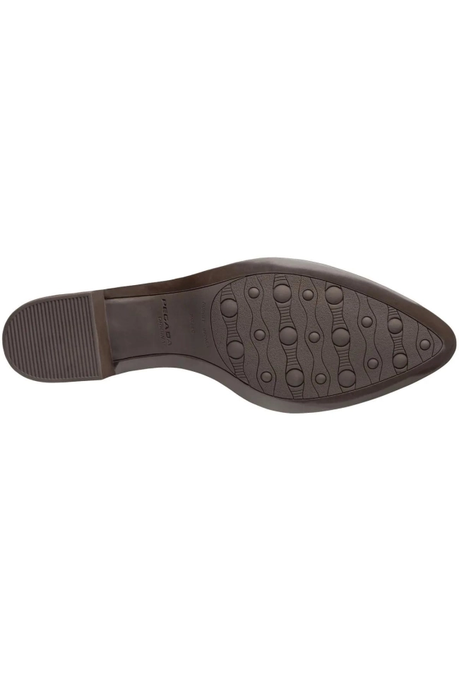 Produto Bota Pegada Feminina em Couro Castanho Cano Médio Slouch