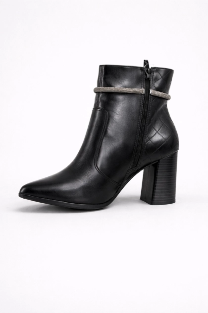 Bota Ramarim Brilho Salto Médio Feminina Preta Produto Bota Ramarim Brilho Salto Médio Feminina Preta