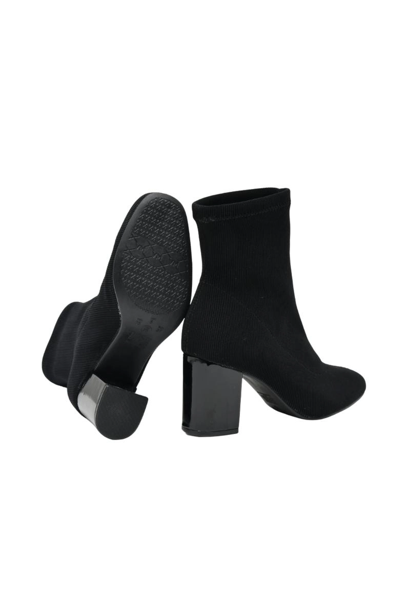 Produto Bota Via Marte Cano Curto Malha Salto Feminina Preta