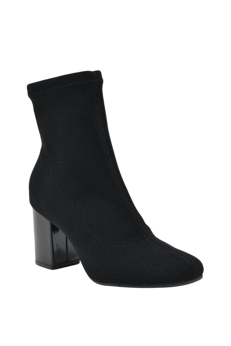 Bota Via Marte Cano Curto Malha Salto Feminina Preta