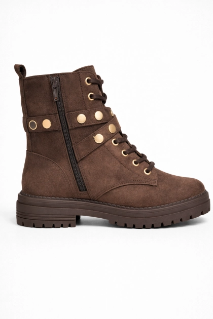 Bota Via Marte Coturno Feminina Café Produto Bota Via Marte Coturno Feminina Café