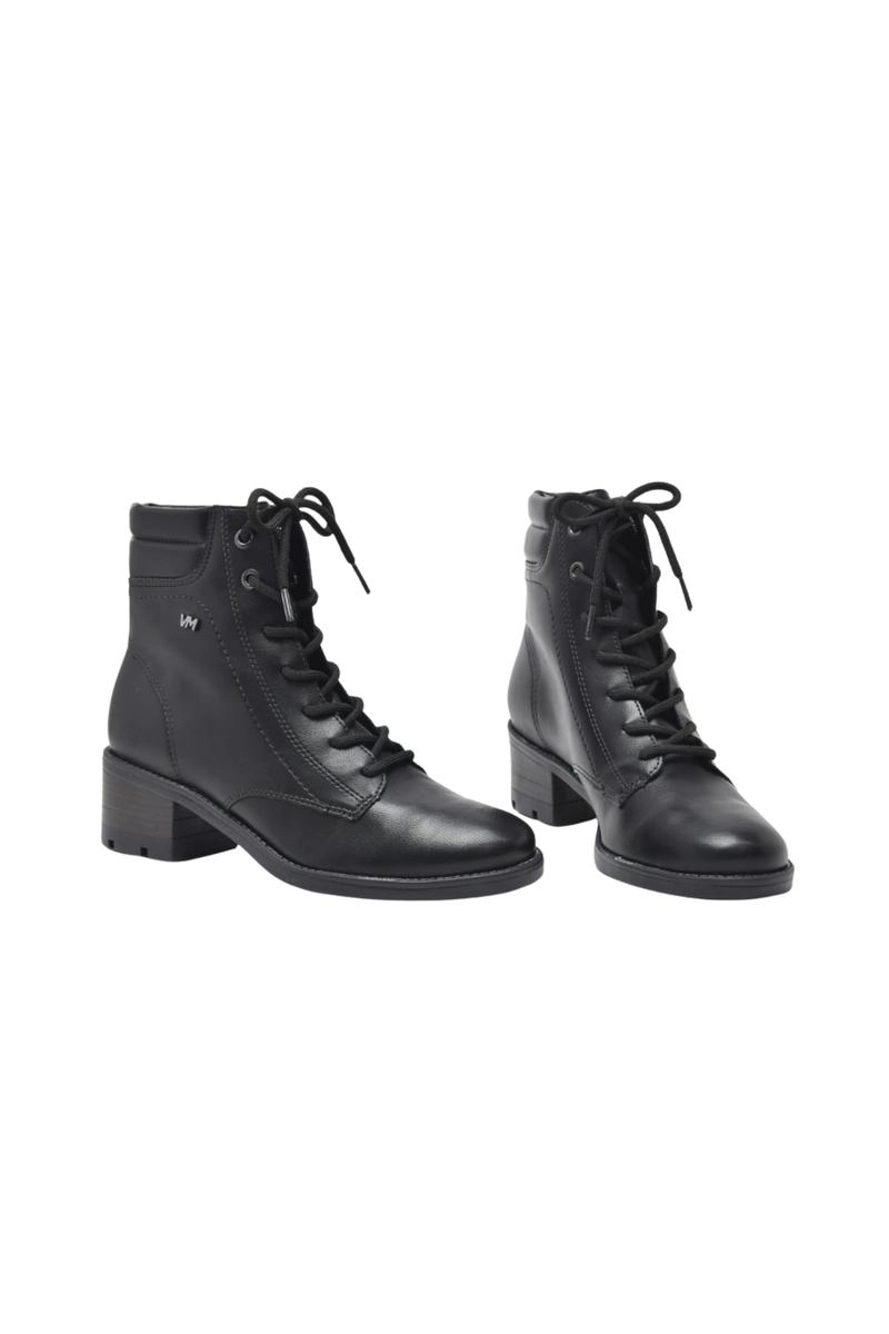 Produto Bota Via Marte Coturno Slim Salto Médio Feminina Preta