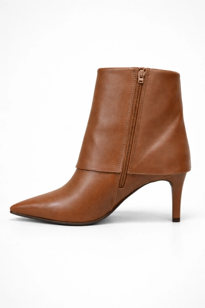 Produto Bota Via Marte Couro Salto Fino Caramelo
