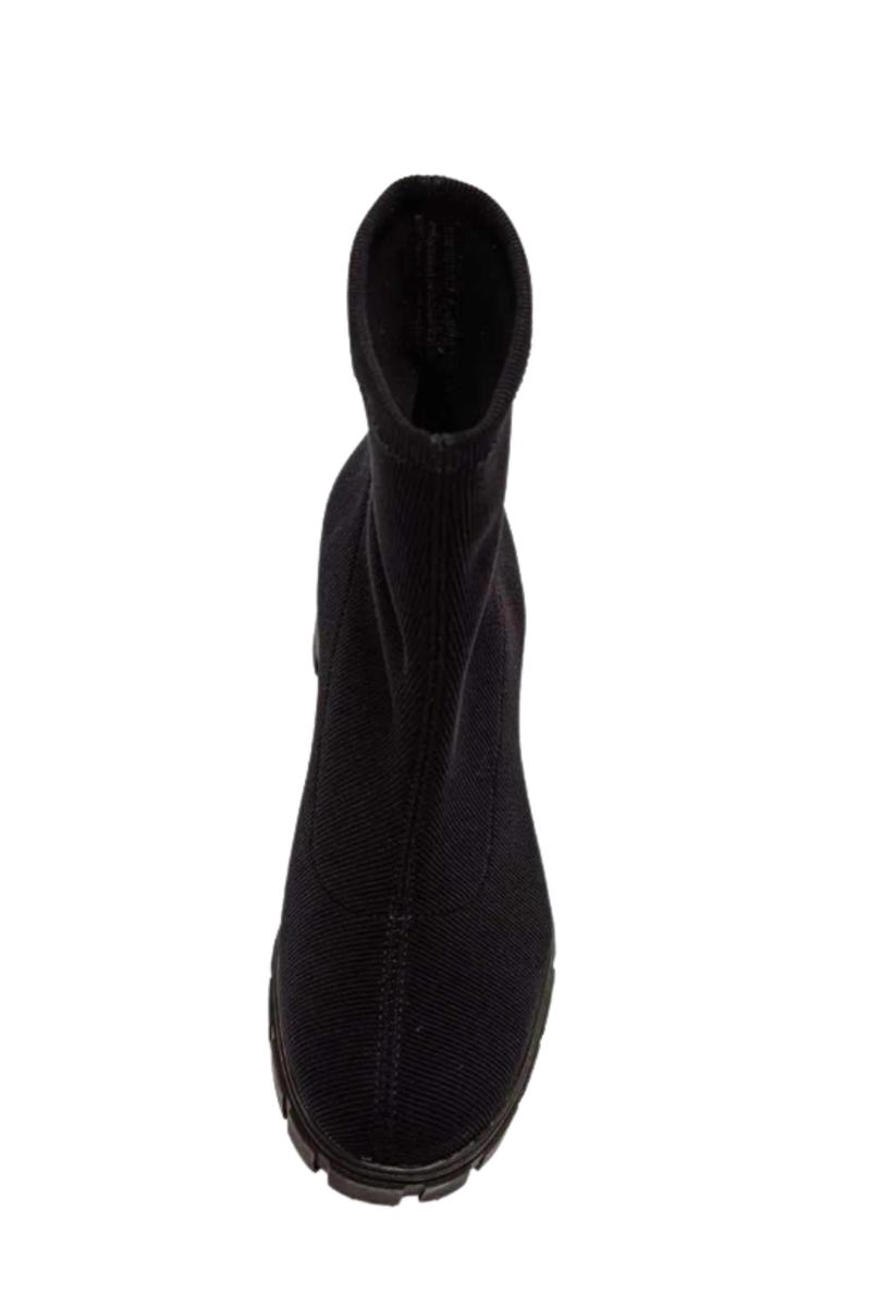 Bota Via Marte Malha Cano Curto Feminina Preta