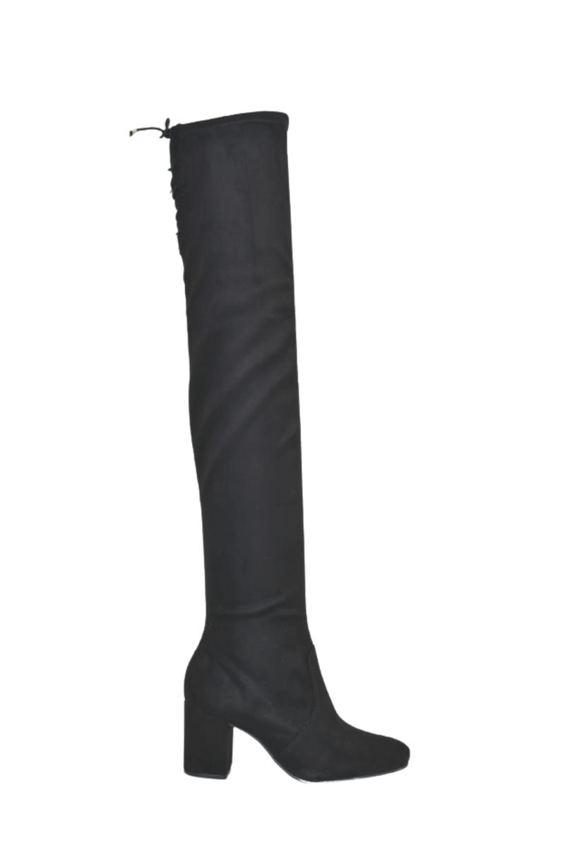 Bota Via Marte Over Feminina Preto Suede