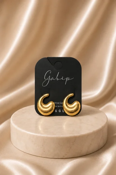 Brinco Feminino Dourado Gabip Produto Brinco Feminino Dourado Gabip